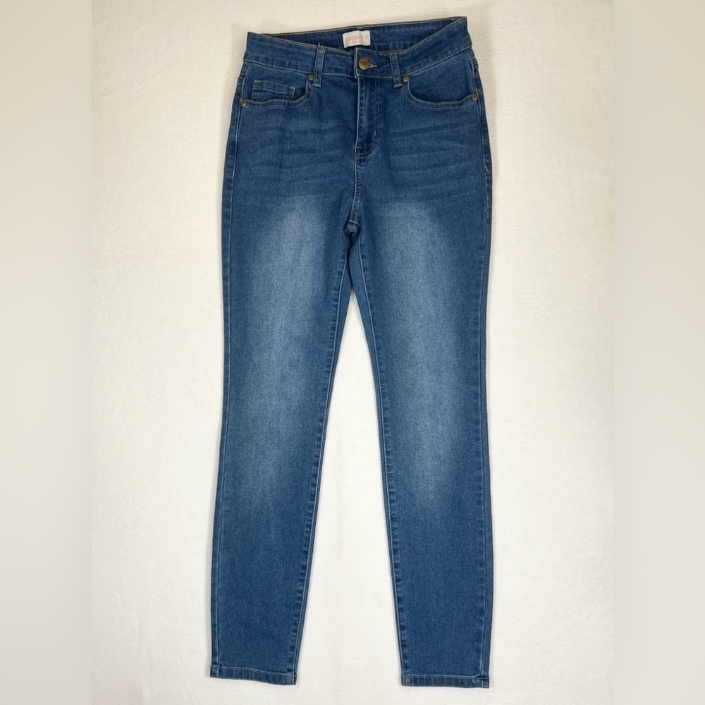 GISELLE V. High‎ Rise Skinny Juniors Blue Denim Jeans Fall Trendy Casual Size 9